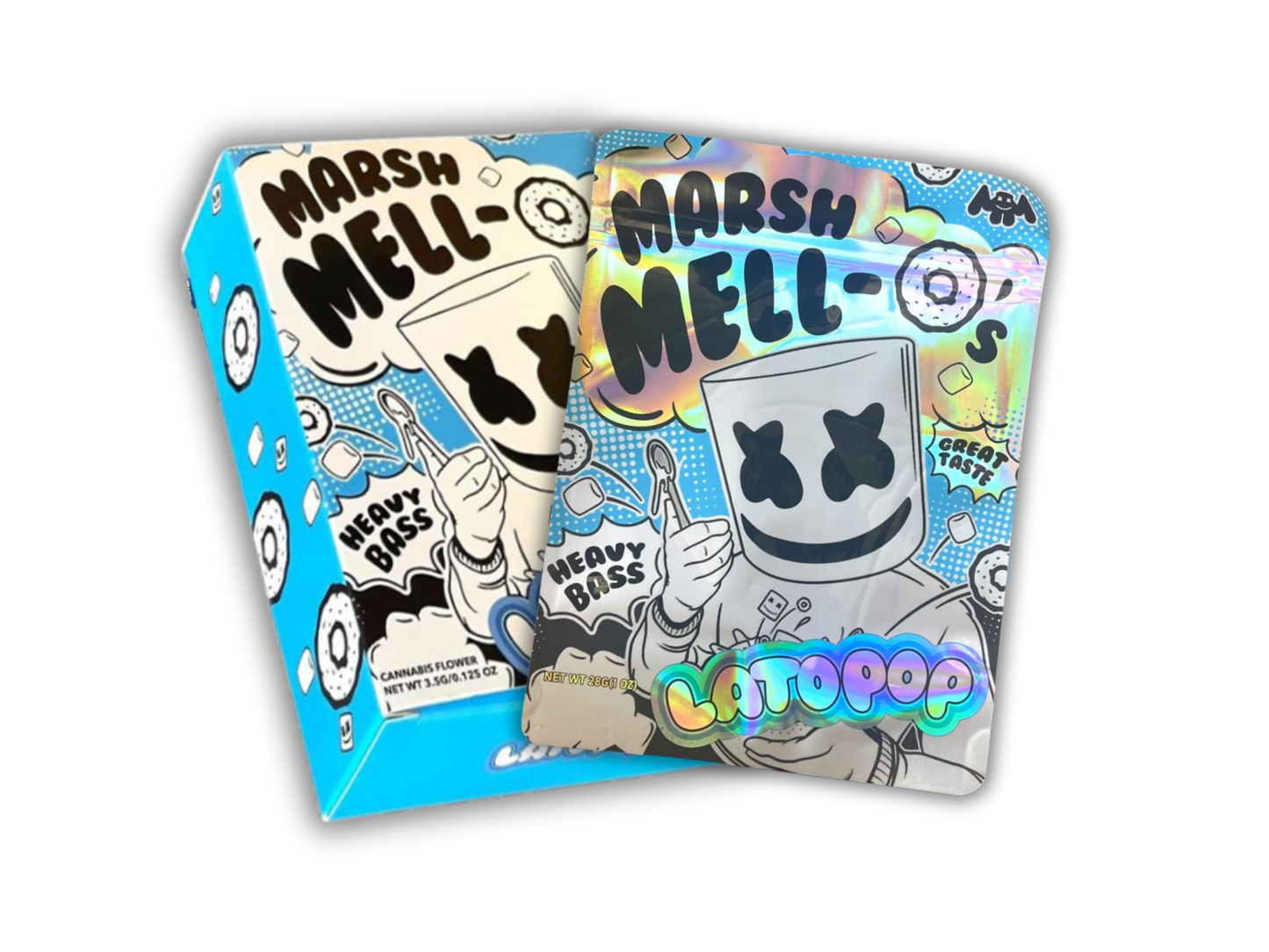 Marshmallow Latopop 3.5g Mylar Bag with BOX