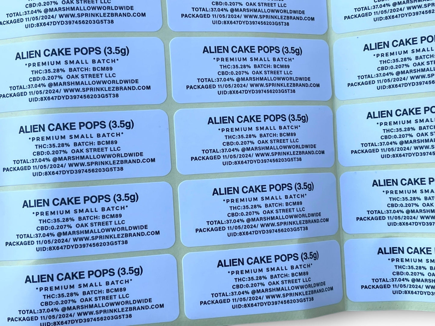 Asteroids Alien Cake Pops Sprinkles Mylar Bag 3.5 Grams