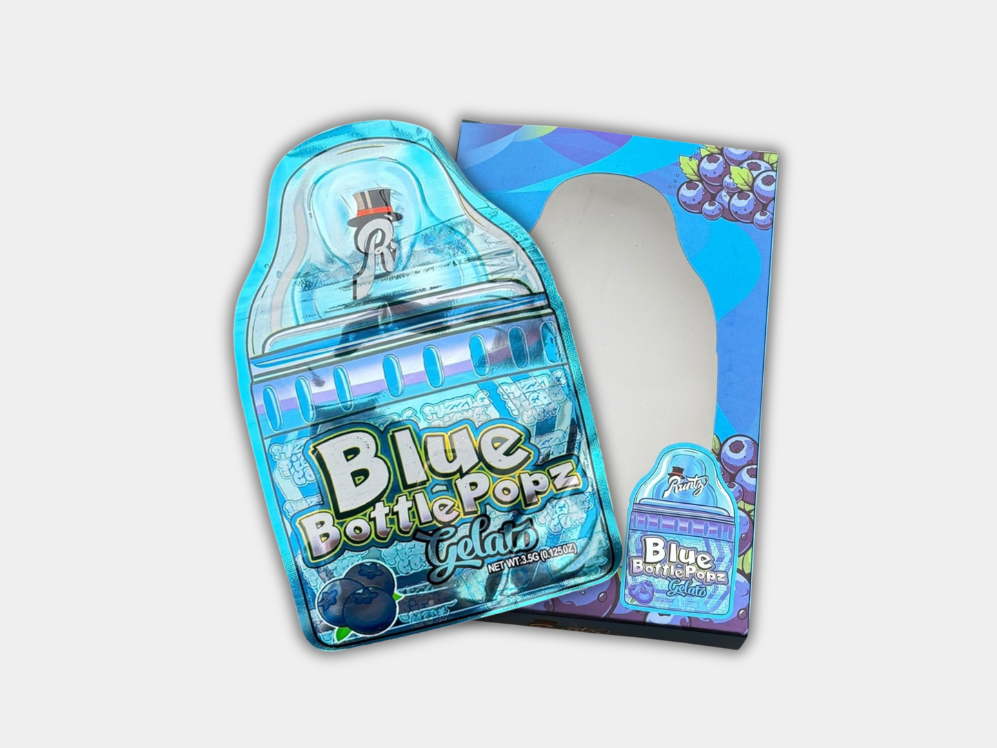 Blue Bottle Popz Gelato Mylar Bag + Matching Box (3.5G)