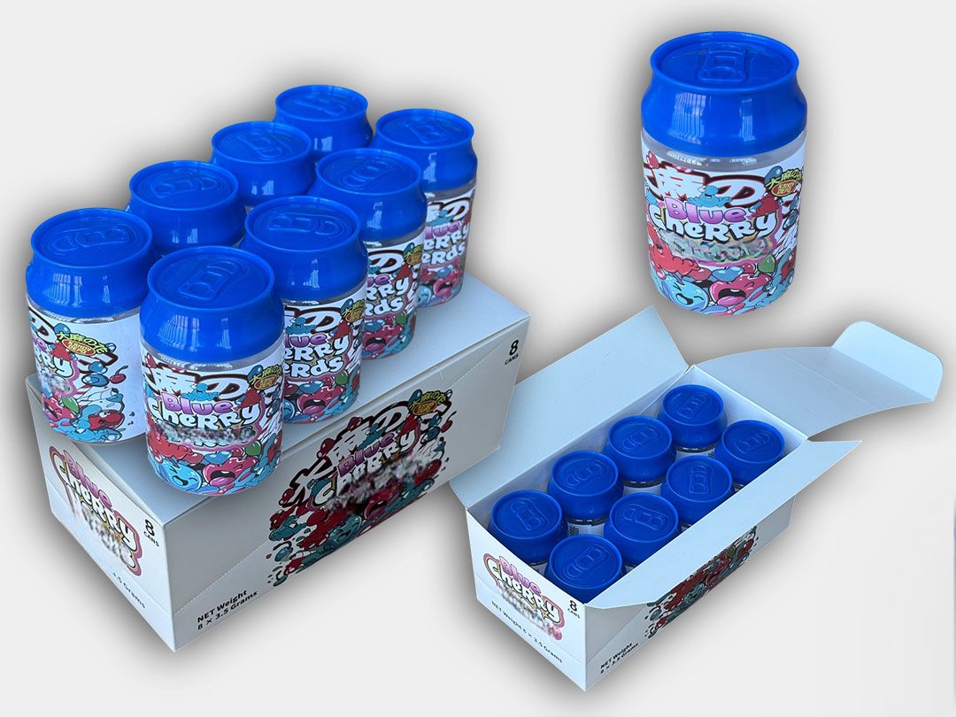 Blue Cherry Candy Soda Cans – Master Box (8 Cans)