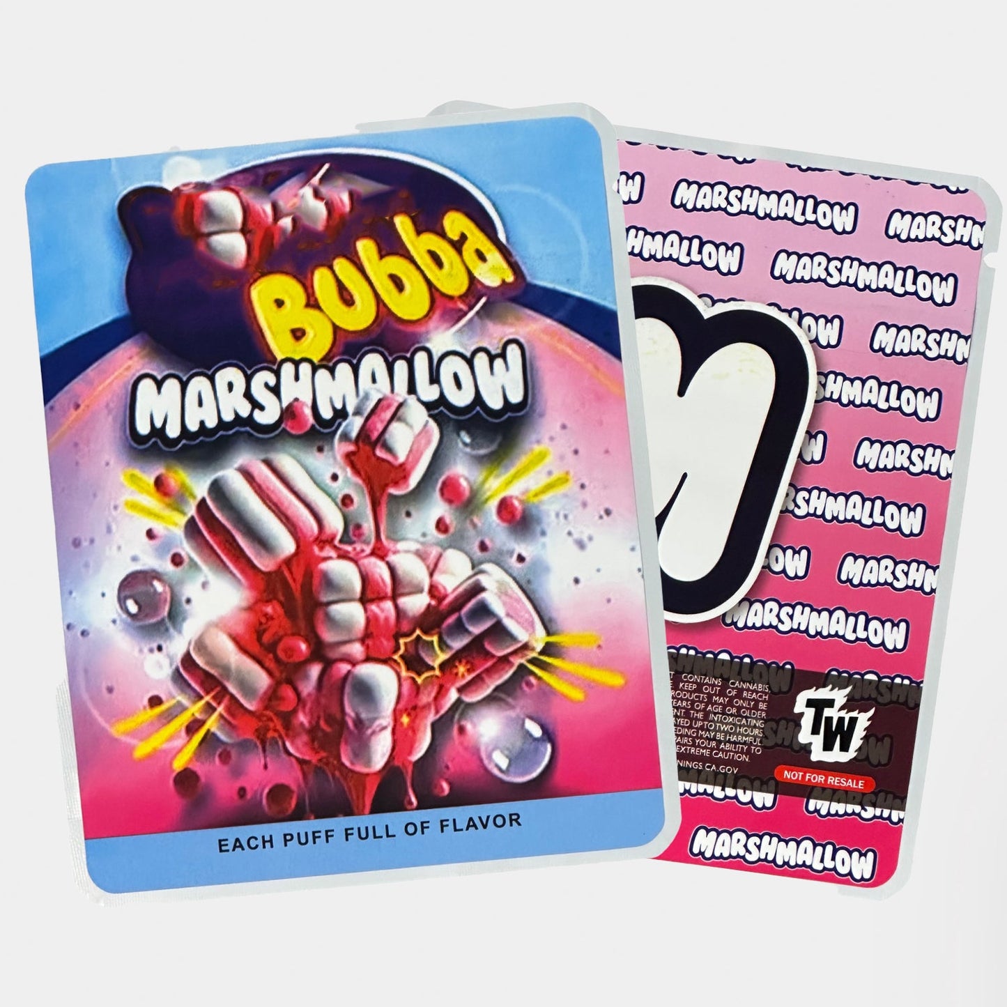 Bubba Marshmallow Sprinklez Mylar Bag 3.5 Grams (Label & Authinticity Stickers Included)