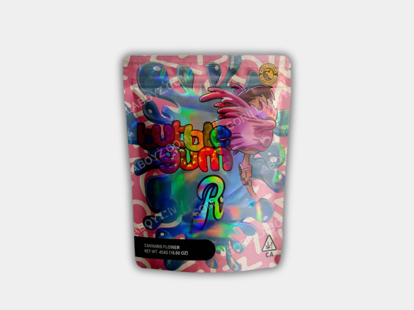 Bubblegum Holographic Mylar Bag 1 LB