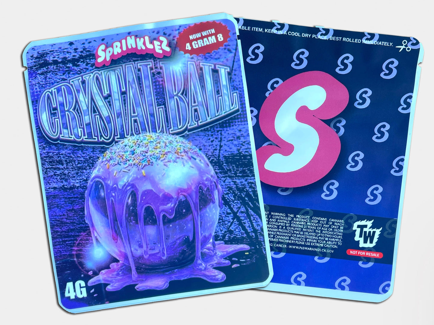 Crystal Ball Sprinklez Mylar Bag 4 Grams (Label & Authenticity Stickers Included)