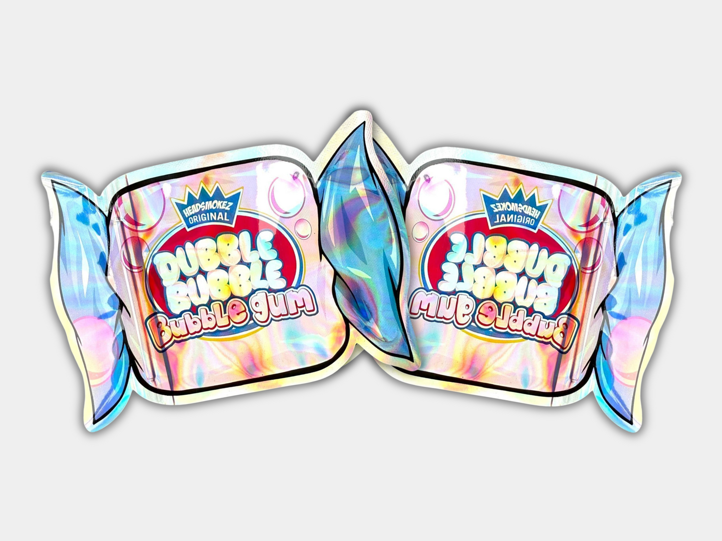 Bubble Gum Mylar bag designed for 1 gram. This smell-proof packaging locks in potency while featuring a candy-inspired design for secure storage.