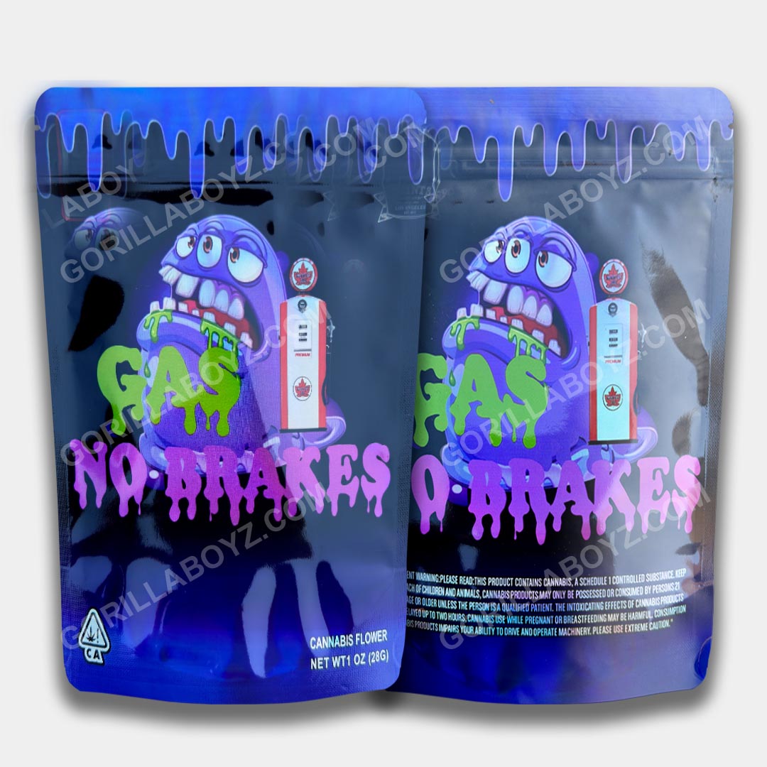 Gas No Brakes 1 ounce mylar bags