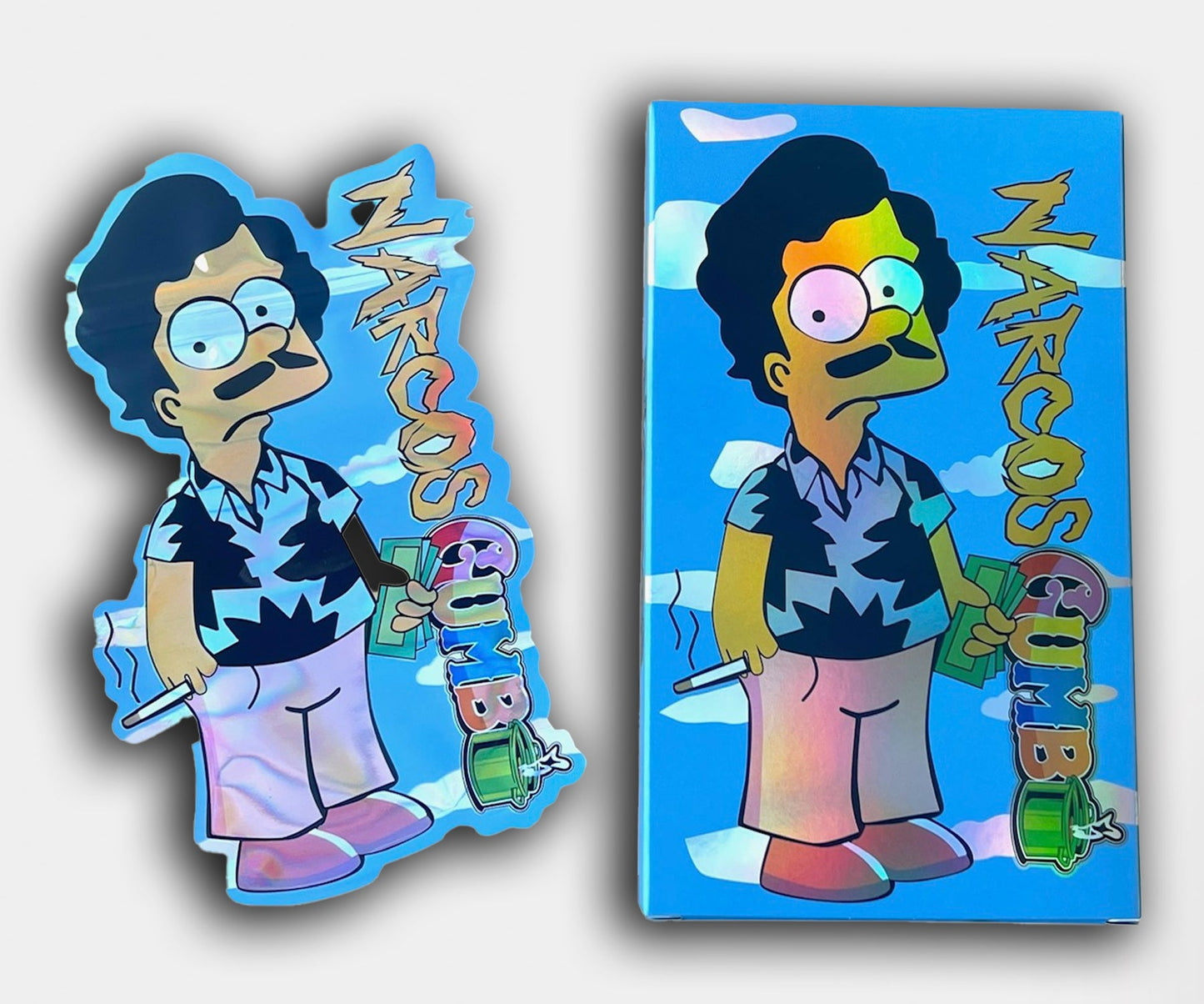 Gumbo Narco Holographic 3.5g Mylar Bag with BOX