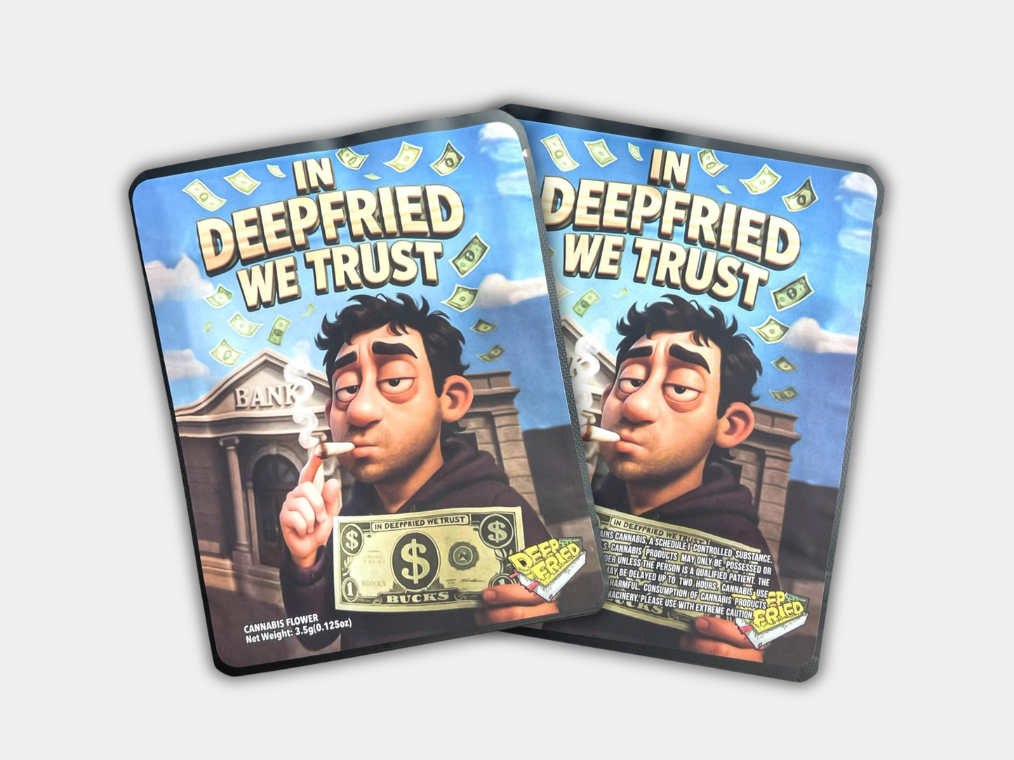 In Deepfried We Trust 3.5G Mylar Bag