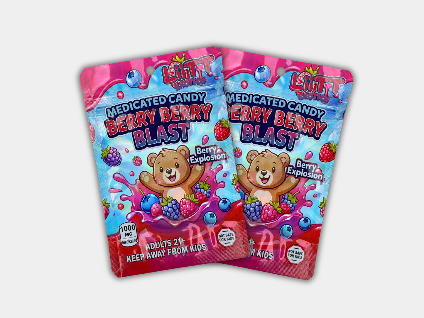 Liit Exotics Berry Berry Blast EMPTY Mylar Bag 1000 MG