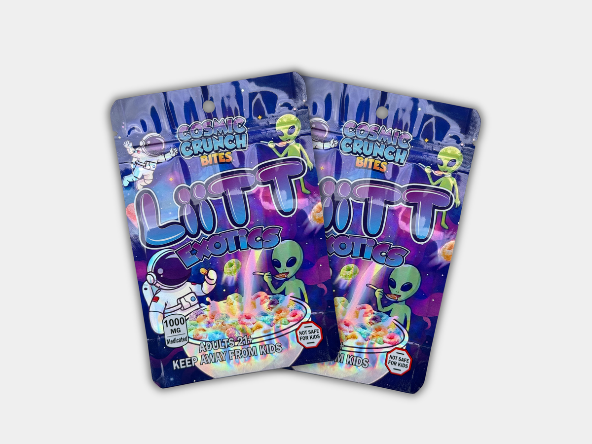 Liit Exotics Cosmic Crunch Bites EMPTY Mylar Bag 1000 MG