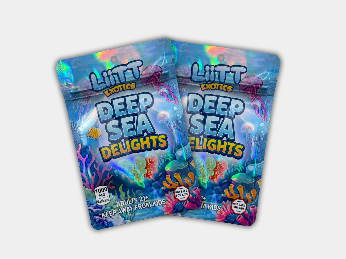 Liit Exotics Deep Sea Delights EMPTY Mylar Bag 1000 MG