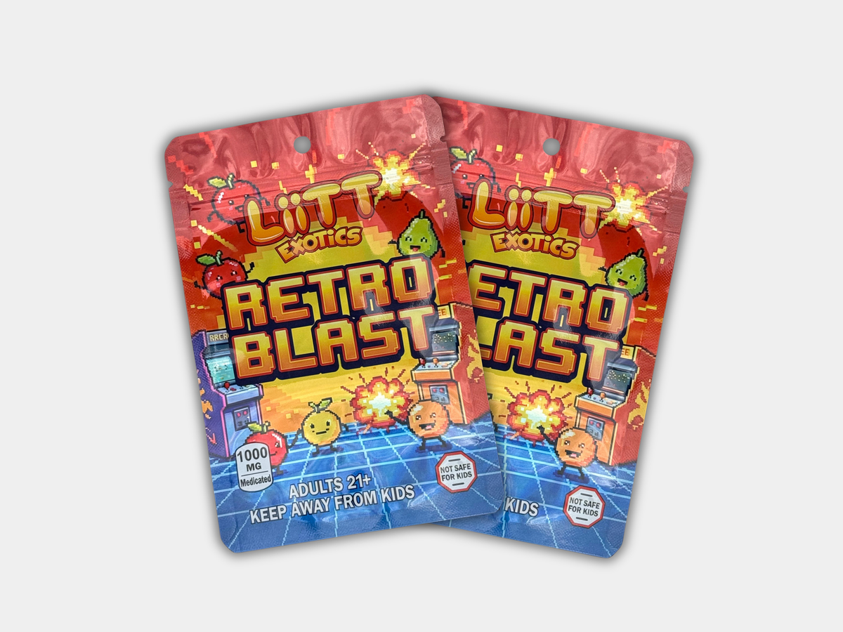 Liit Exotics Retro Blast EMPTY Mylar Bag 1000 MG