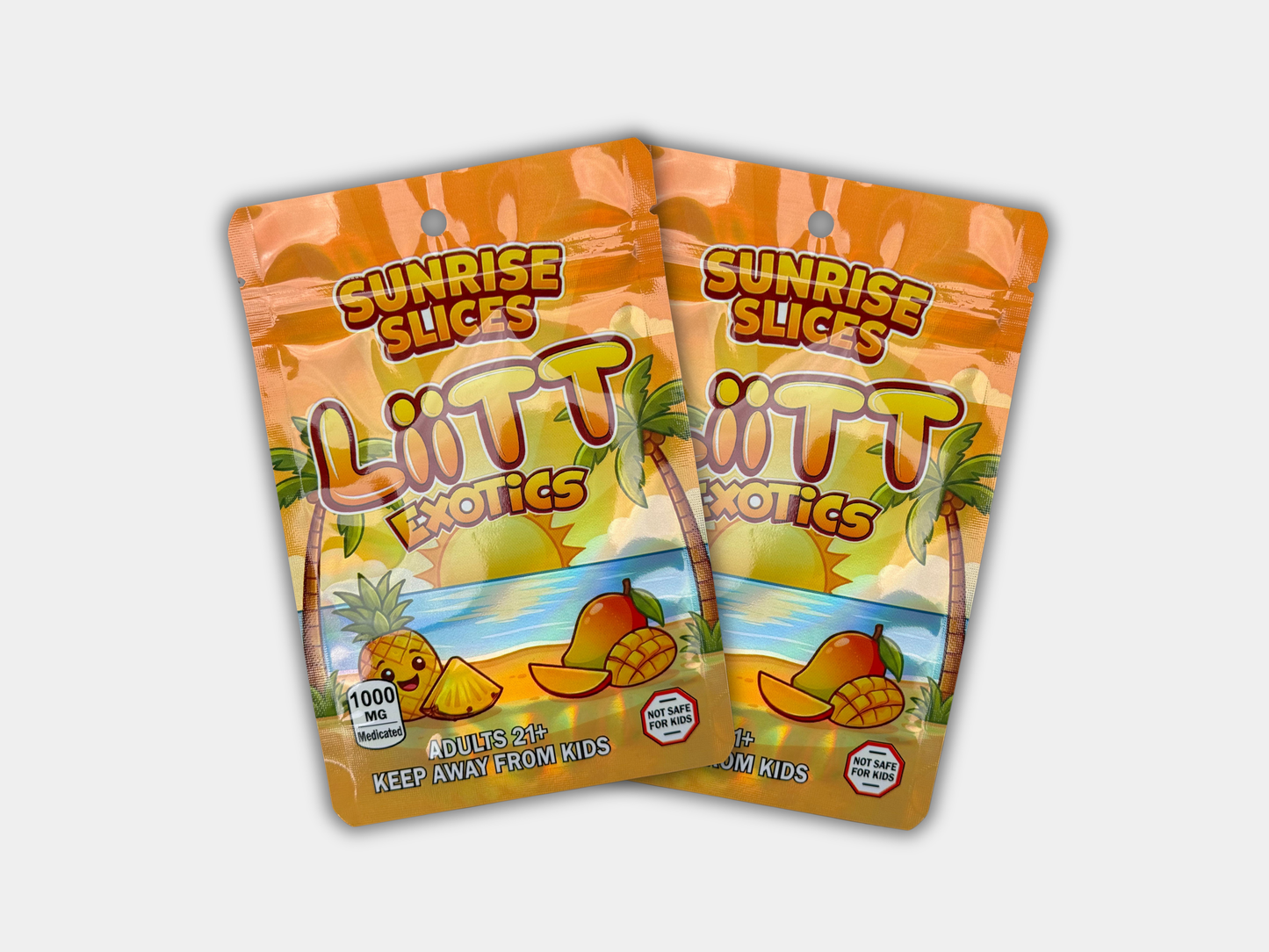 Liit Exotics Sunrise Slices EMPTY Mylar Bag 1000 MG
