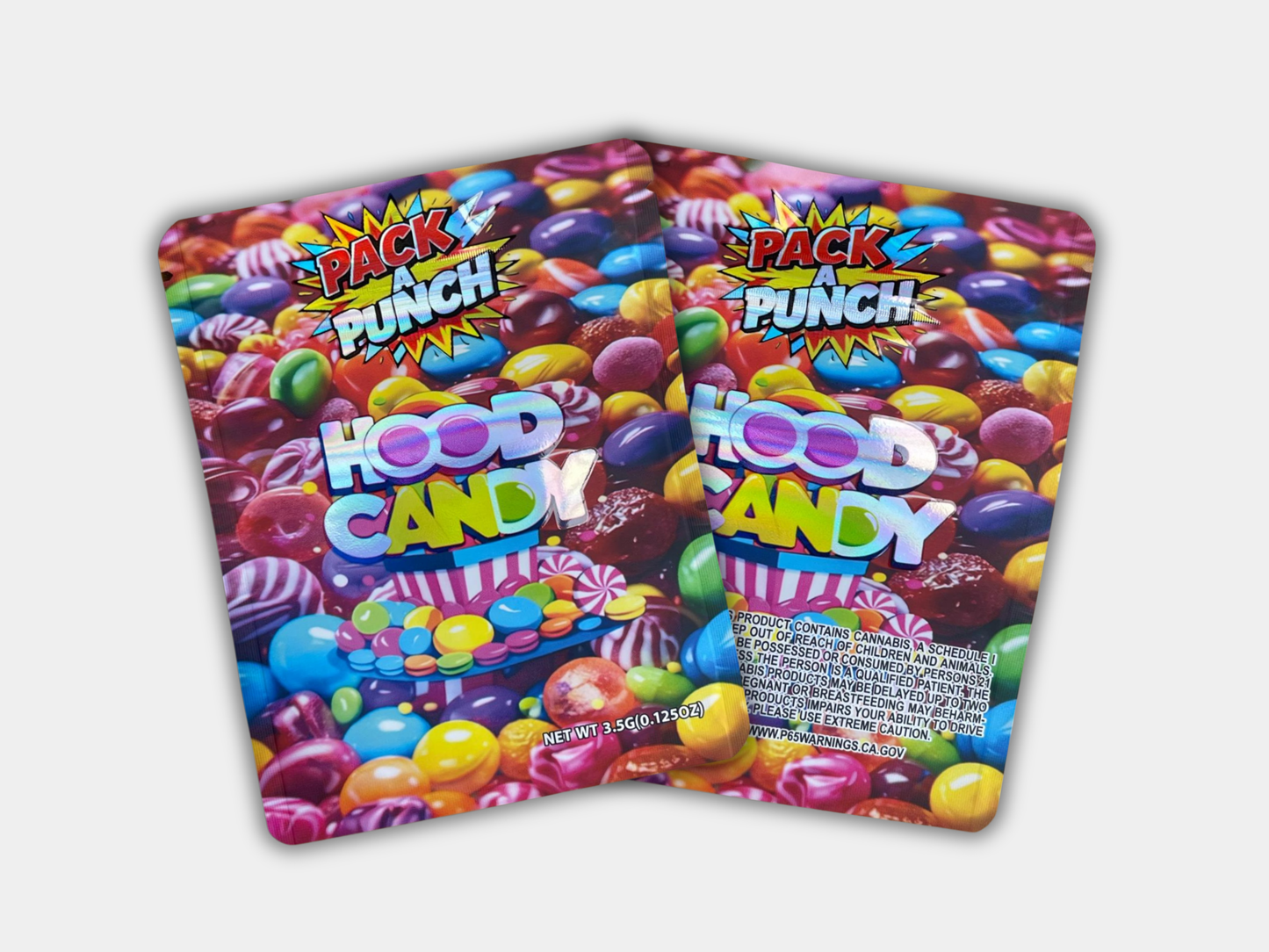Pack A Punch Hood Candy 3.5G Mylar Bag
