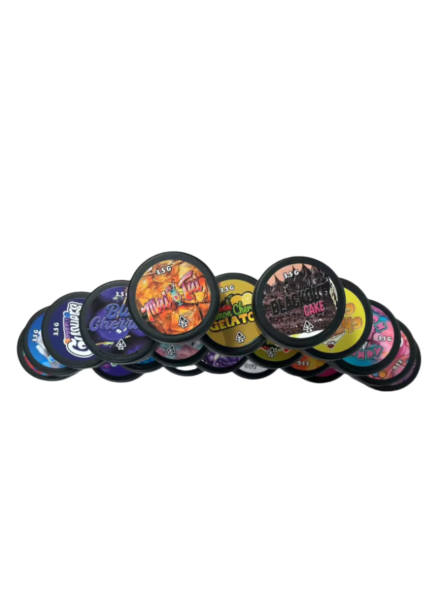 3.5g Jars with Stickers (Plastic jars included)