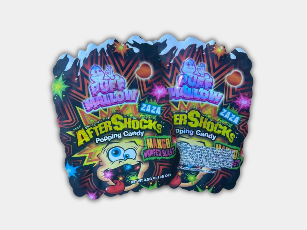 Puff Hallow After Shocks Mango Whipped Blast 3.5G Mylar Bag