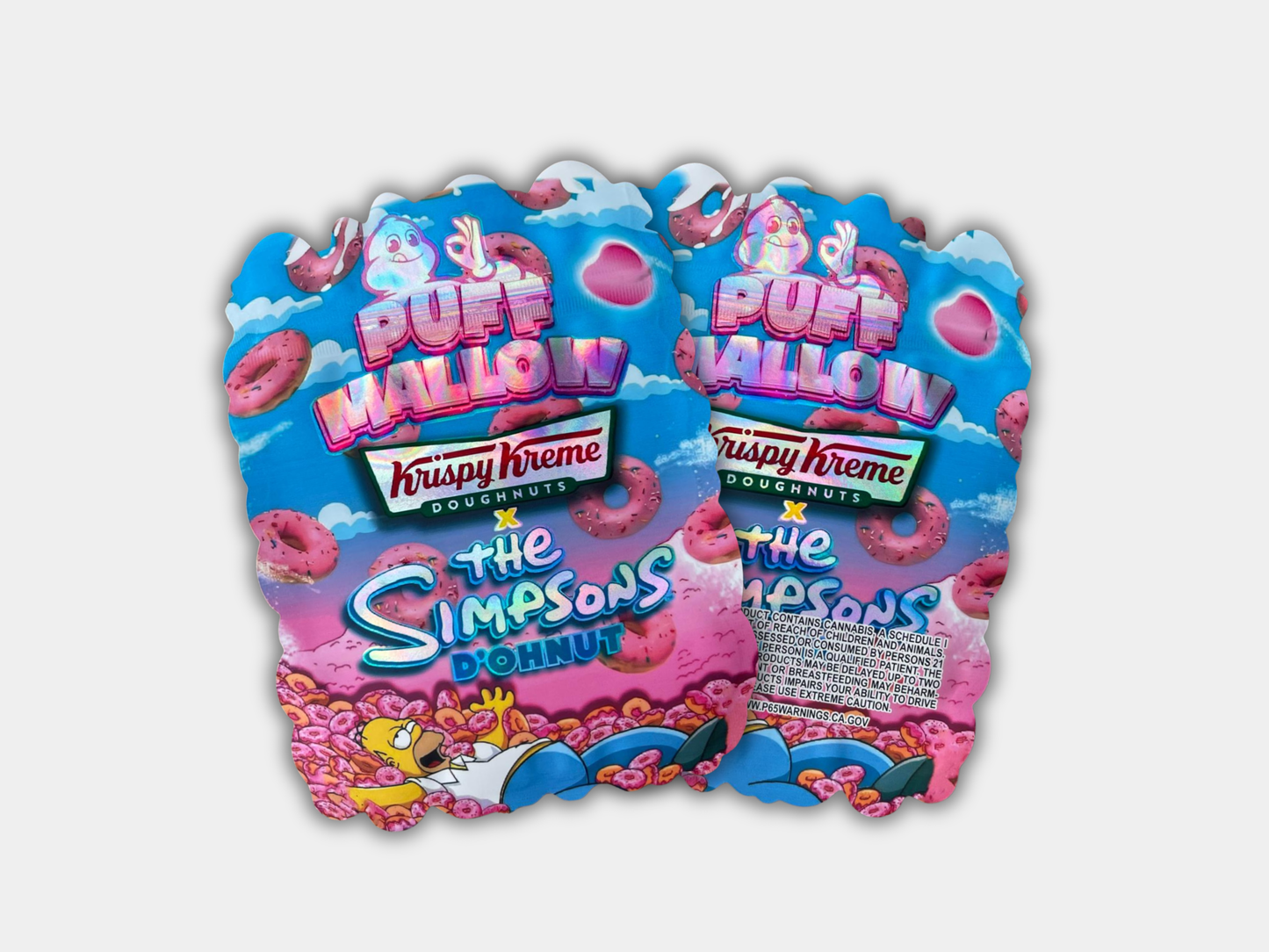 Puff Mallow Krispy Kreme x The Simpsons D'ohnut 3.5G Mylar Bag