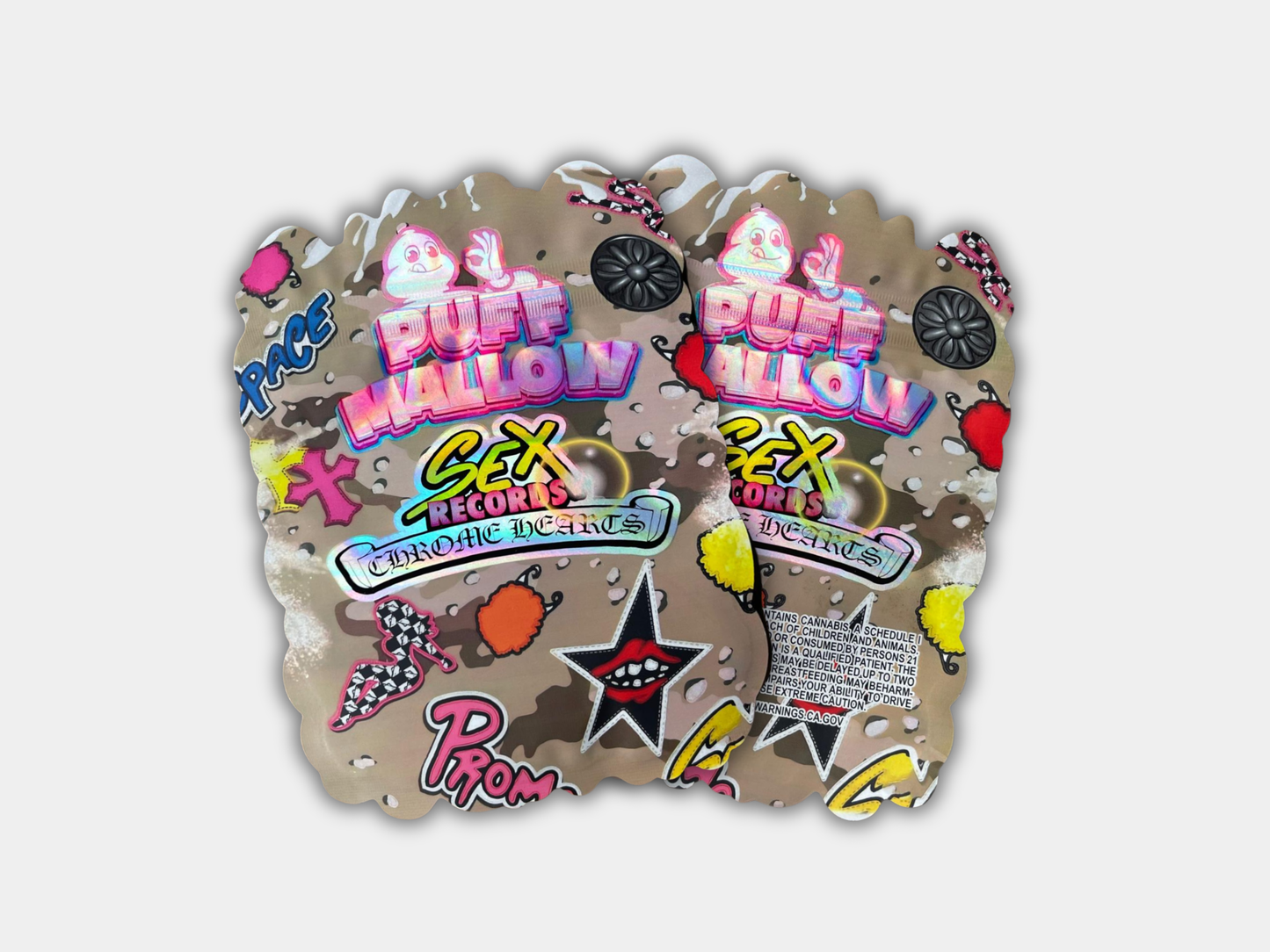Puff Mallow Sex Records Chrome Hearts 3.5G Mylar Bag