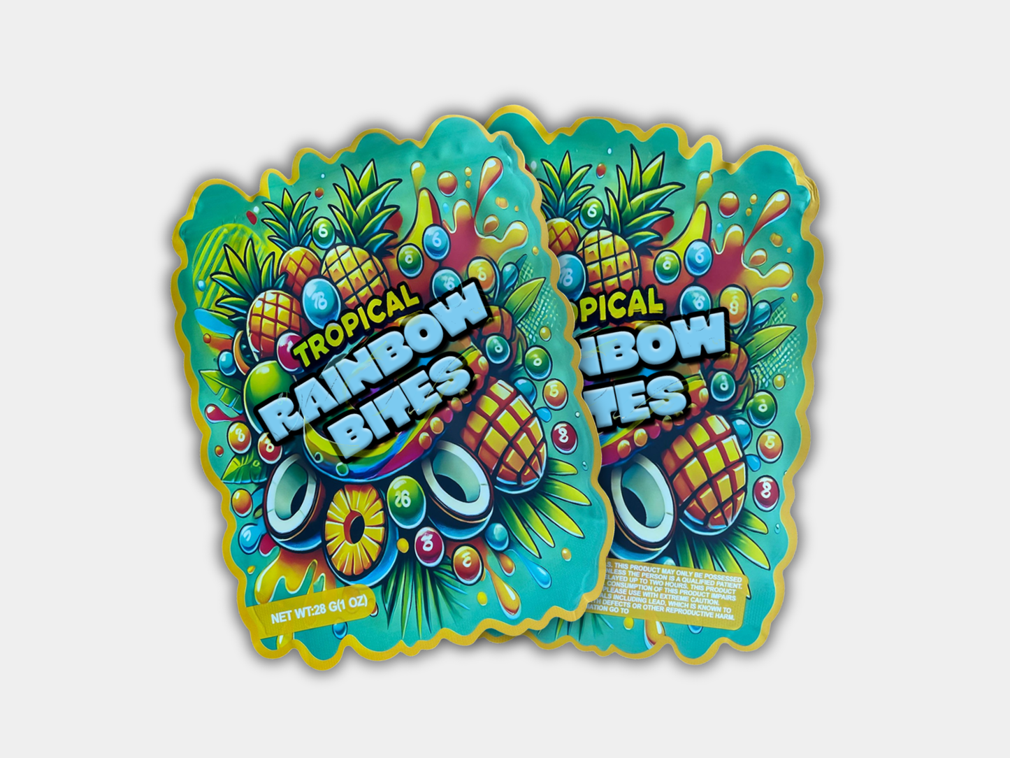 Tropical Rainbow Bites 28G (1oz) Mylar Bag