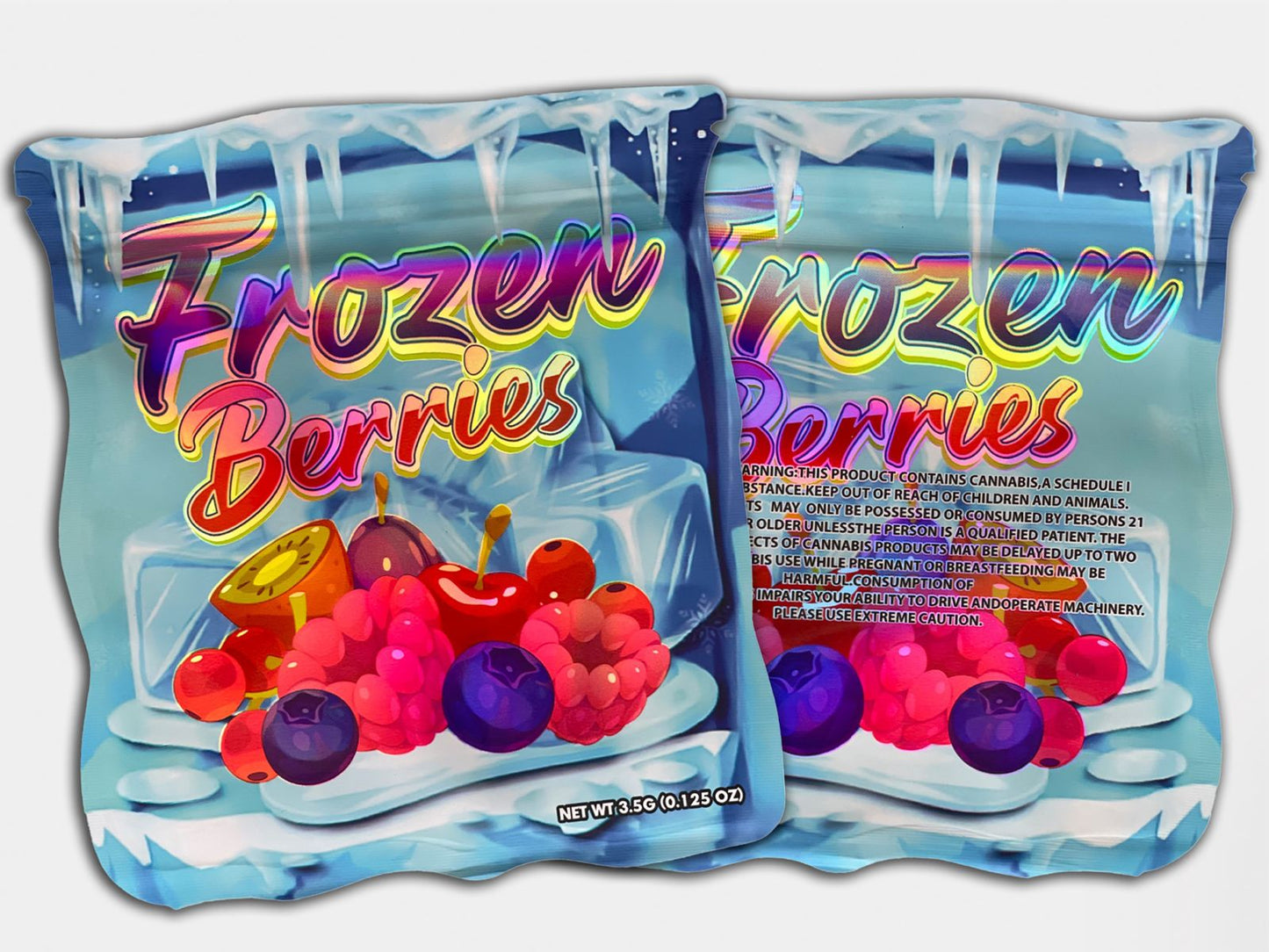 Frozen Berries 3.5G Holographic Mylar Bag