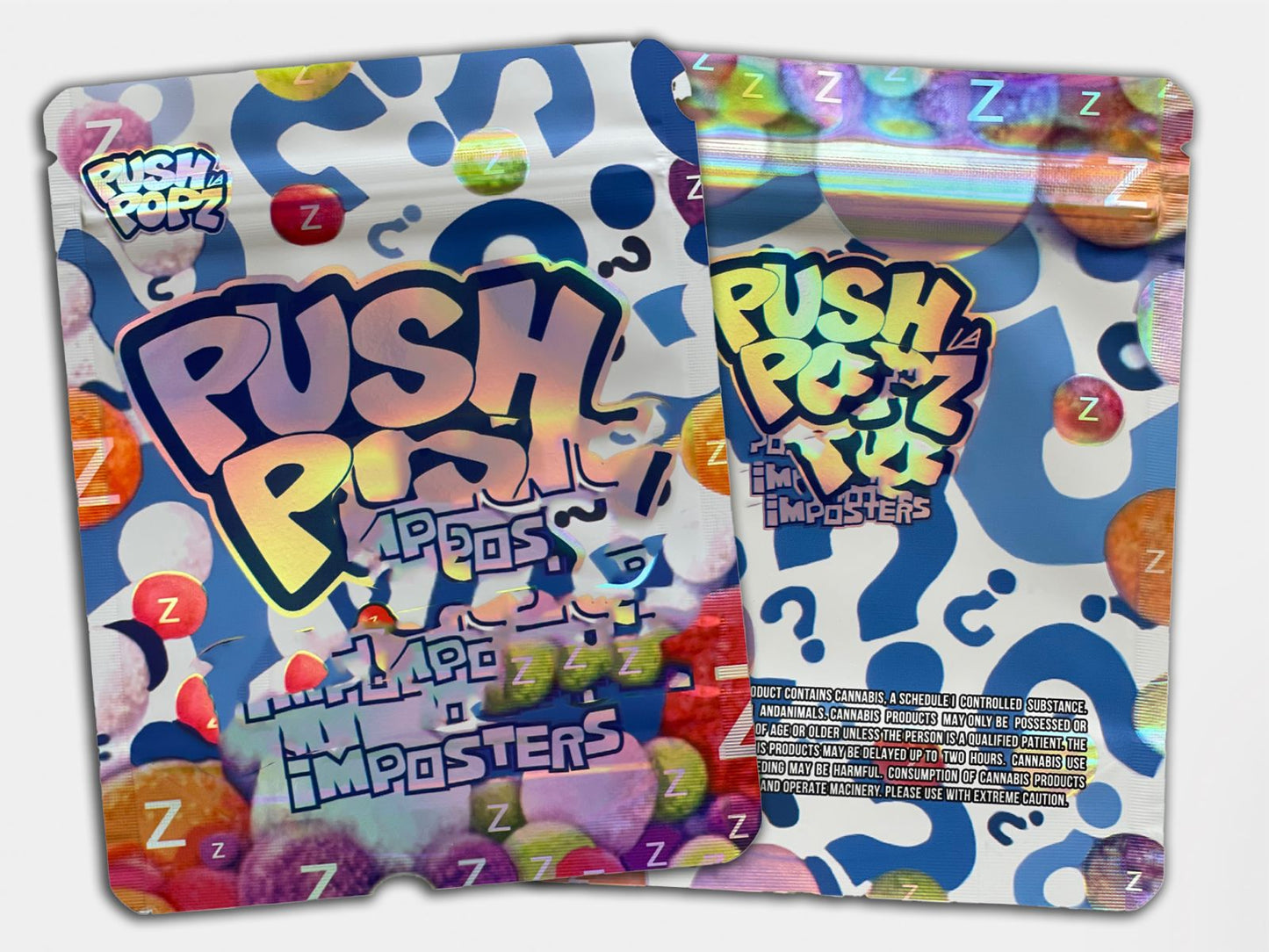 Pusha P Imposters 3.5G Holographic Mylar Bag