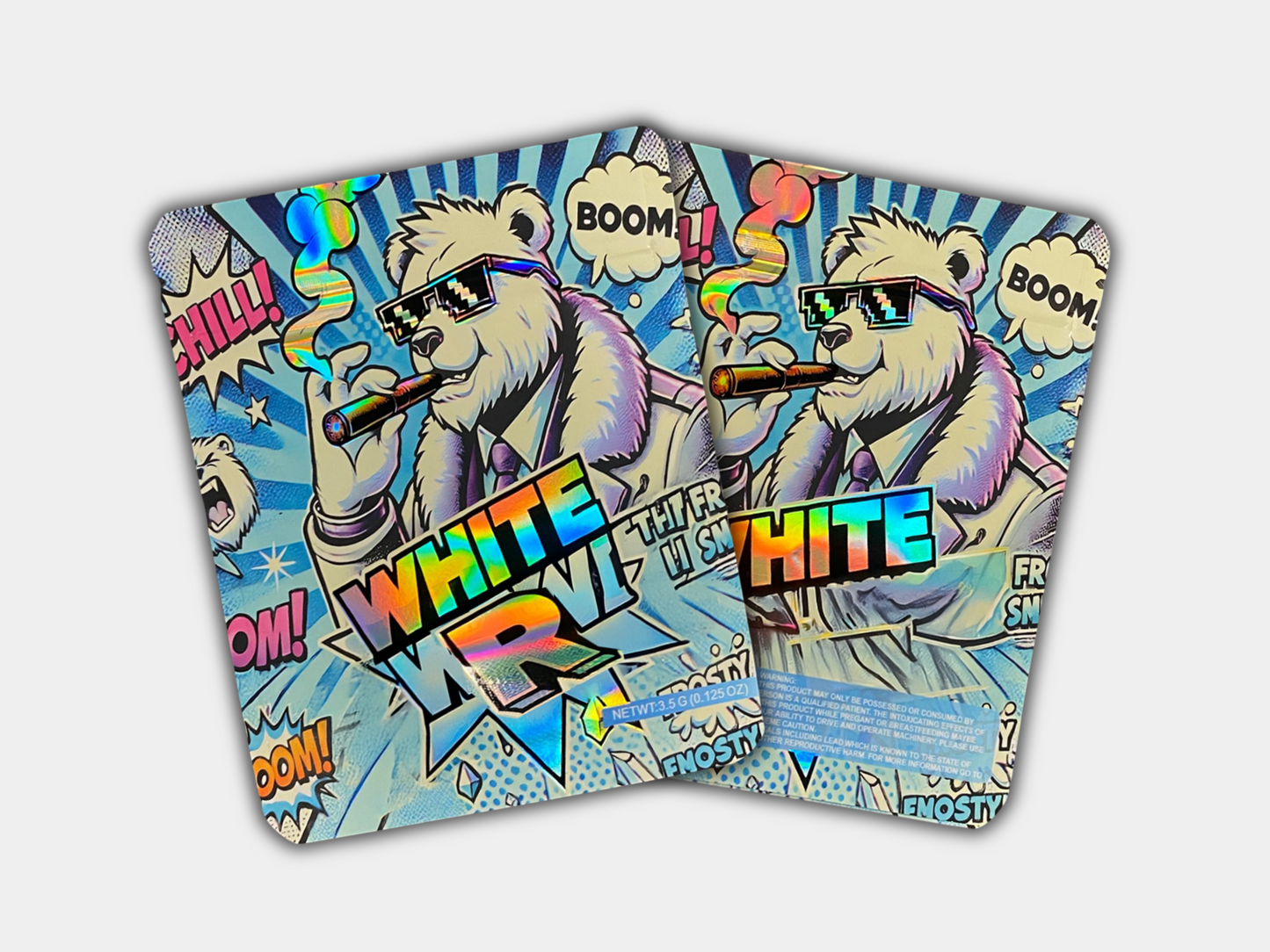 White 3.5G Mylar Bag