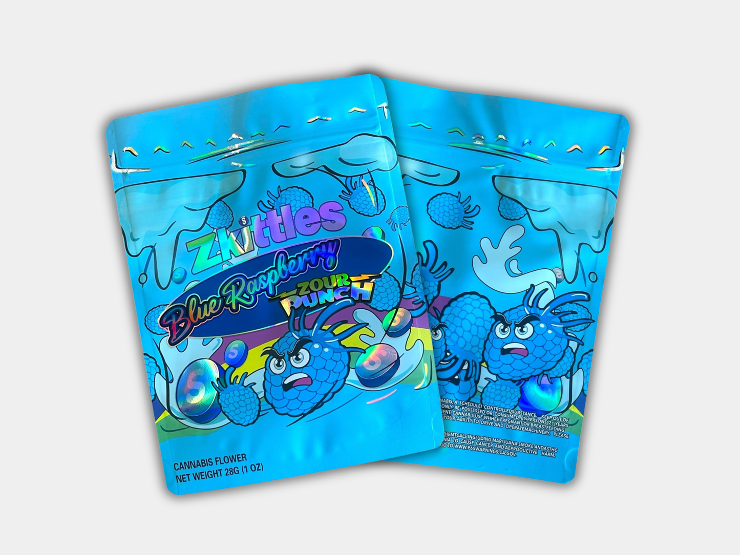 Zkittles Blue Raspberry Punch 28G (1oz) Mylar Bag