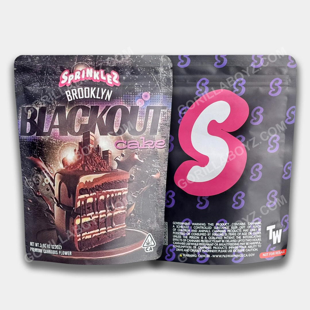 Blackout Cake Mylar Bag 3.5 Grams