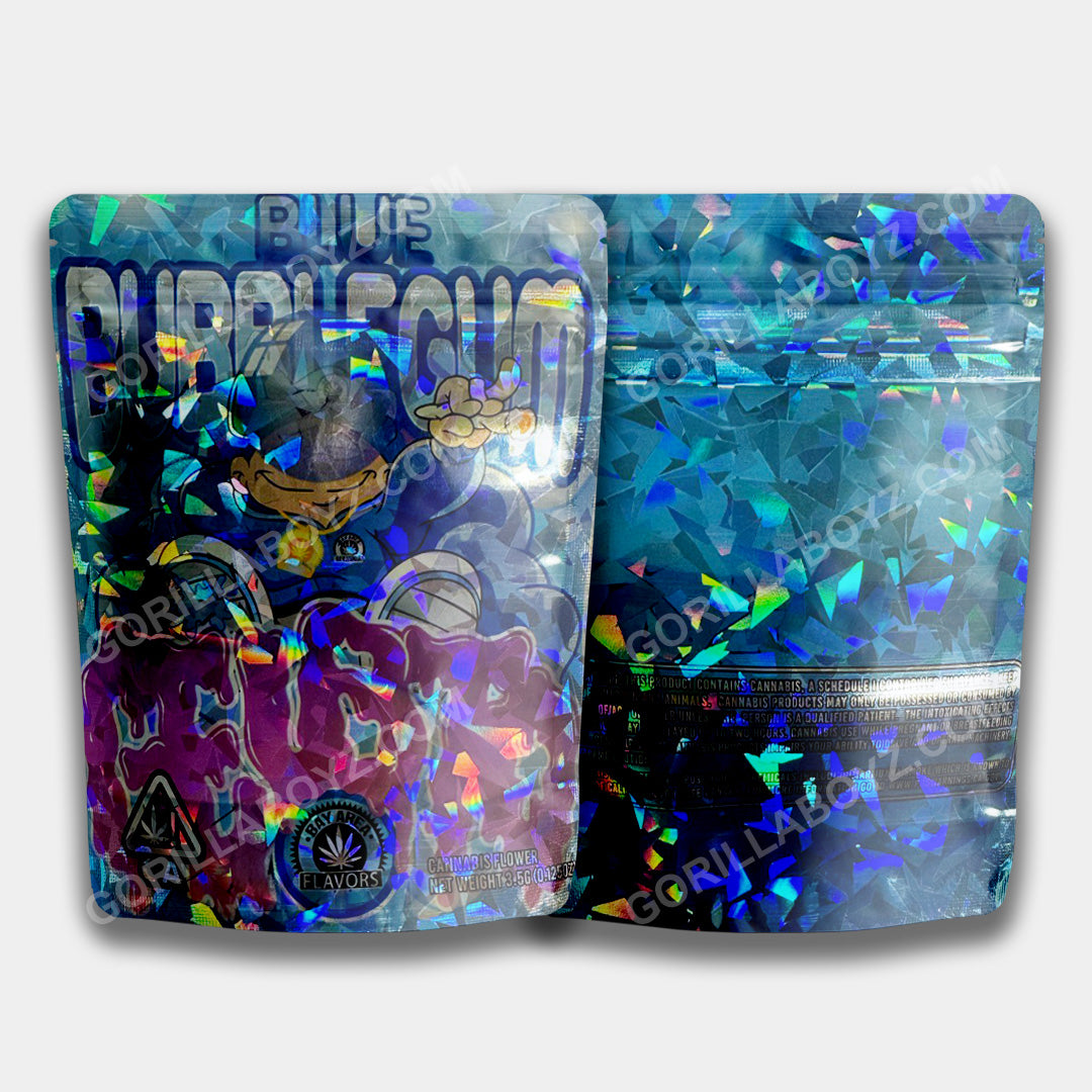 Blue Bubblegum Gelato mylar bags 3.5 grams