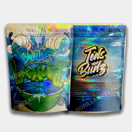 Blue Lime Alatti mylar bags 3.5 grams