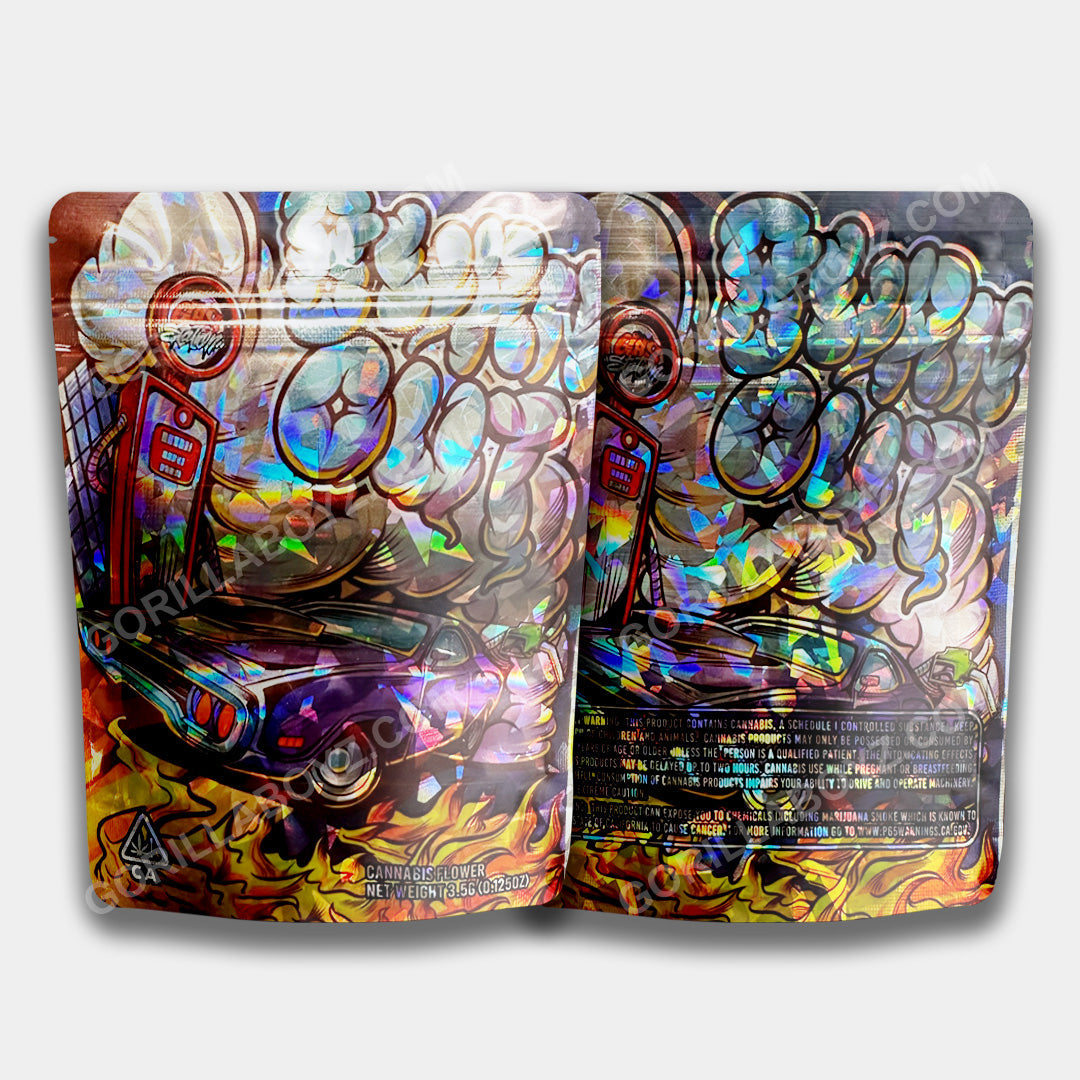 Burnout mylar bags 3.5 grams