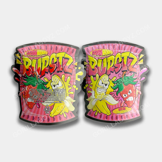 Strawnana Burstz edible mylar bag 200 mg