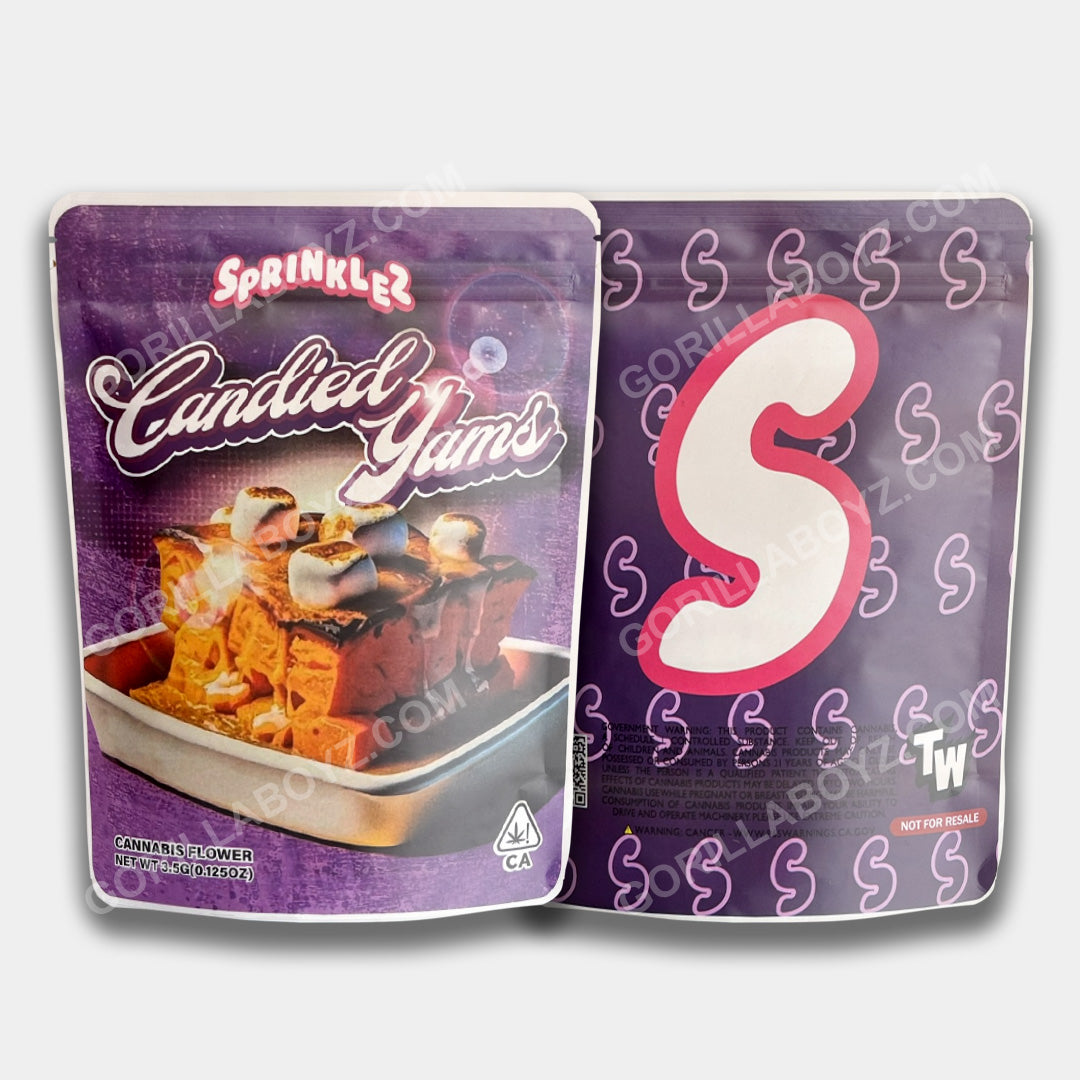 Candied Yams mylar bags 3.5 grams