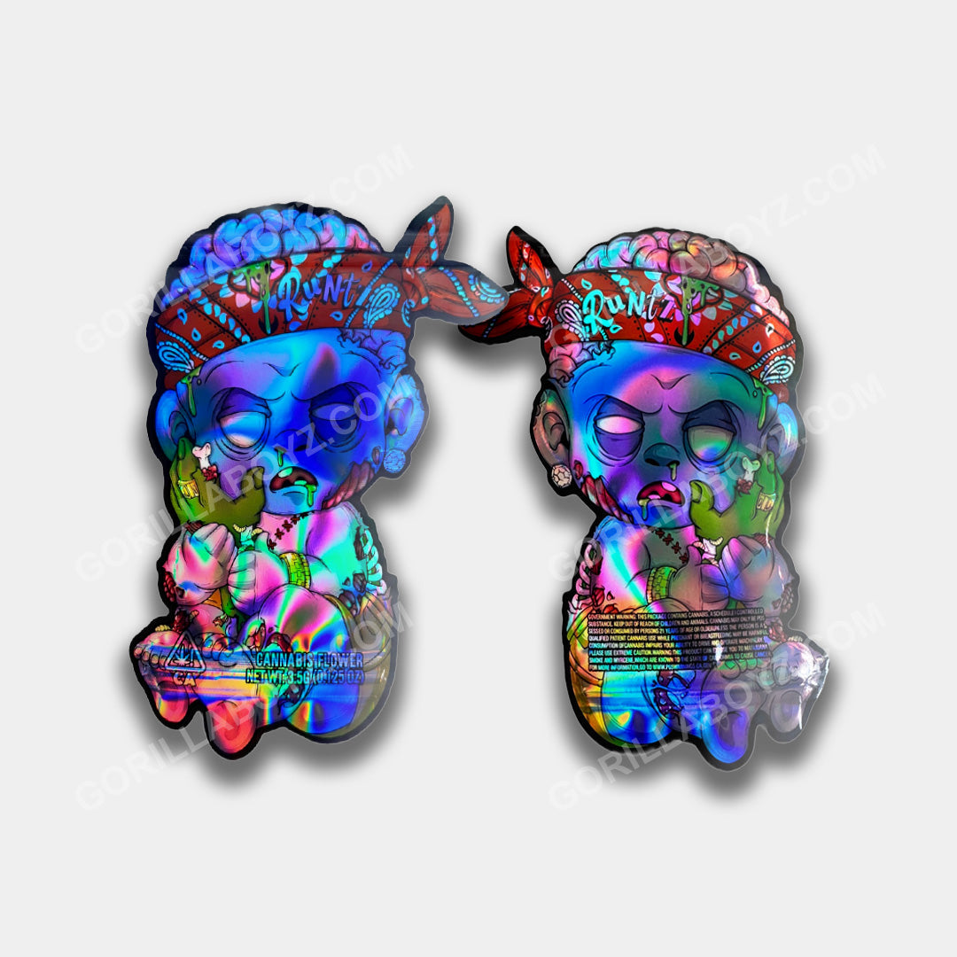 I Cant Feel My Face Runtz mylar bags design