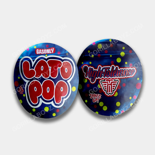 Blue Lato Pop mylar bags 3.5 grams