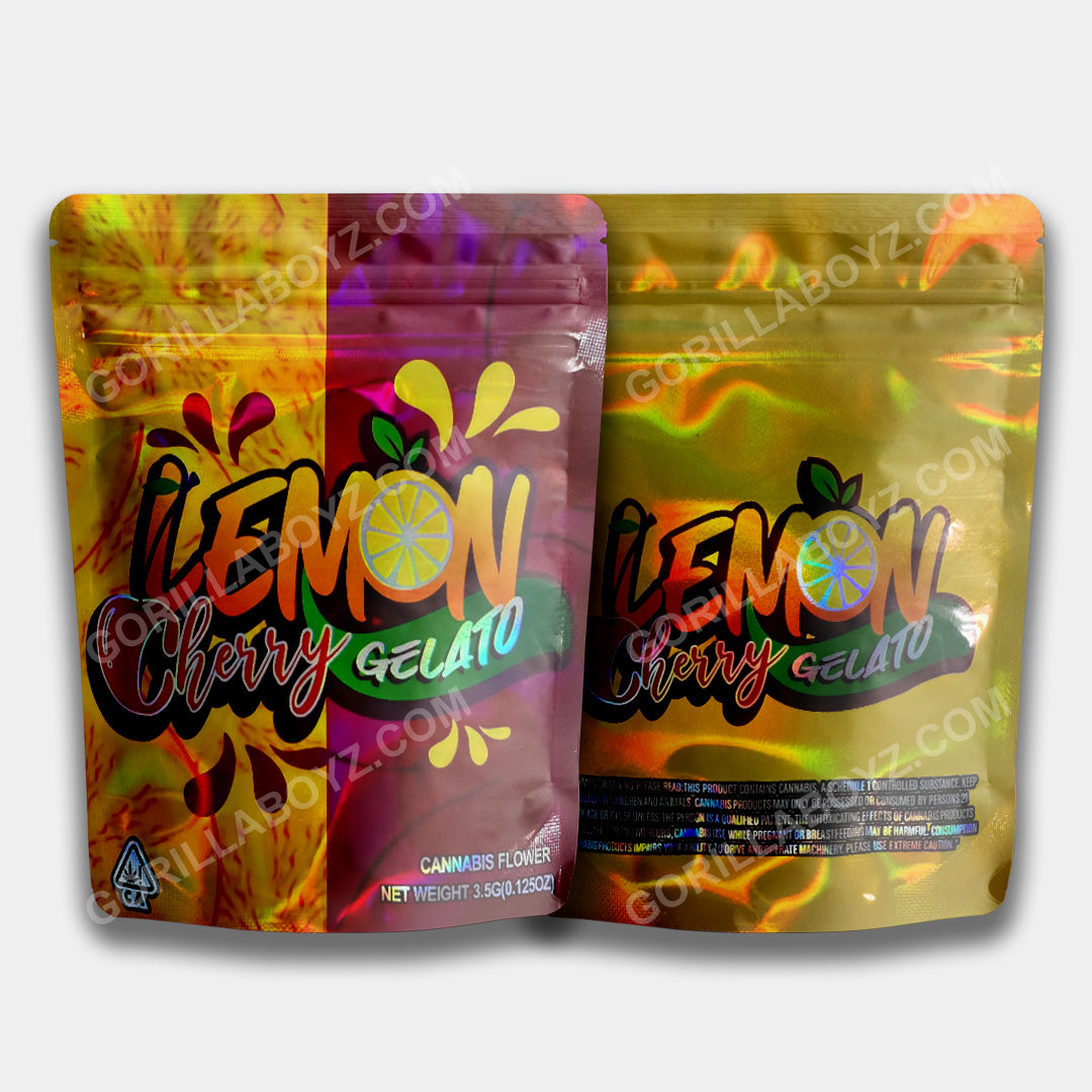 Lemon Cherry Gelato mylar bags 3.5 grams
