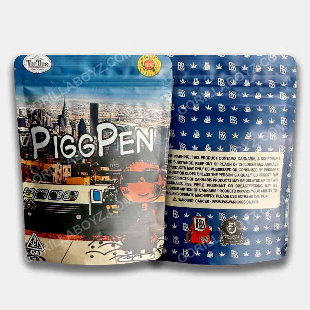 Pigg Pen mylar bags 3.5 grams