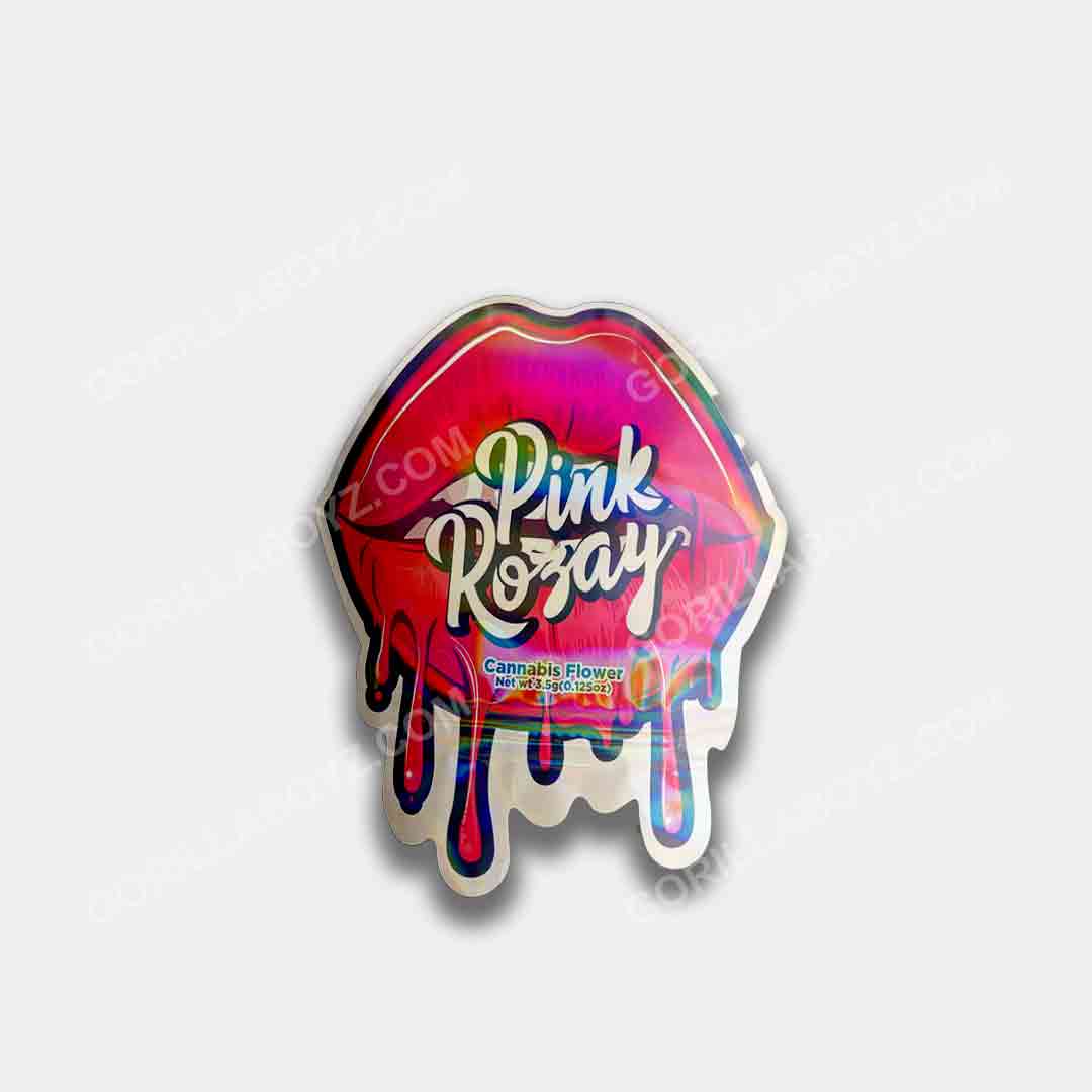 Pink Rozay mylar bags 3.5 grams