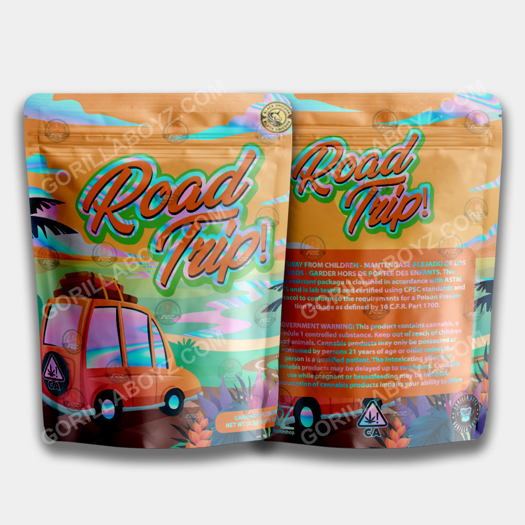 Road Trip mylar bags 3.5 grams