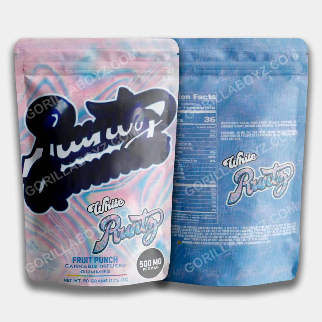 gummies fruit punch mylar bags