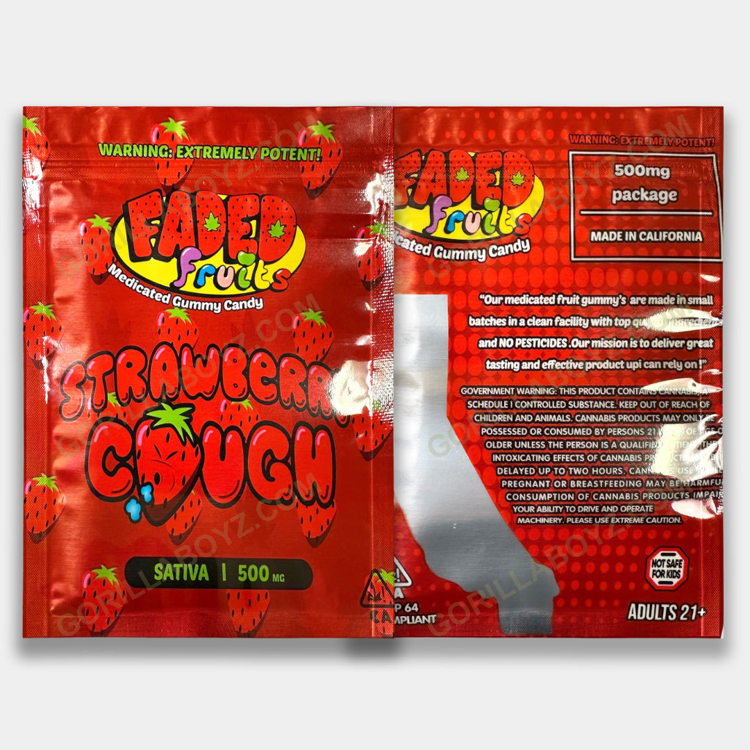 Strawberry Cough edible mylar bags 500mg