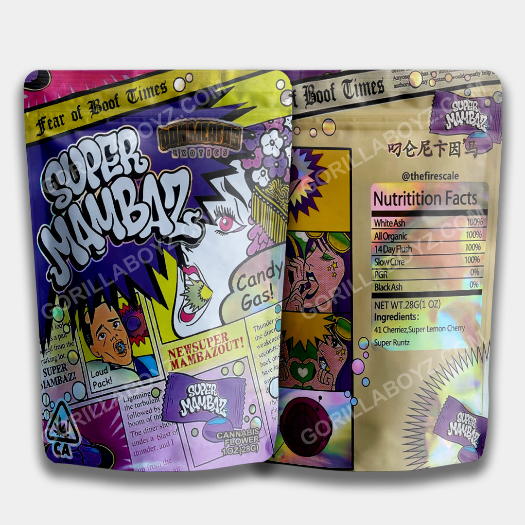 Super Mambaz 1 ounce mylar bags
