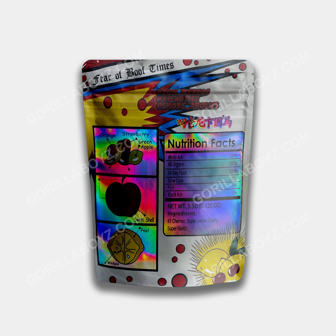 Super Candy mylar bags 3.5 grams holographic