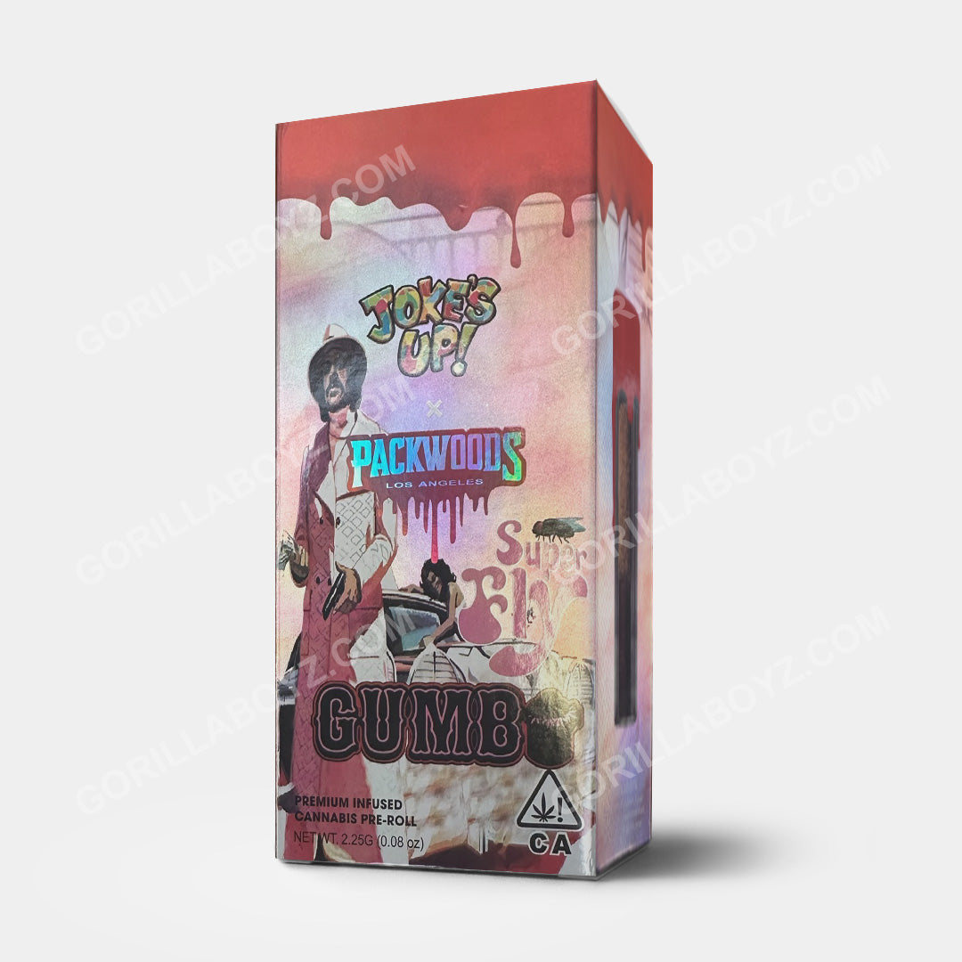 super fly gumbo packwoods packaging box