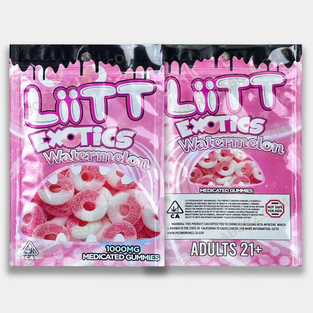 Liit Exotics Watermelon 1000 mg edibles bags mylar