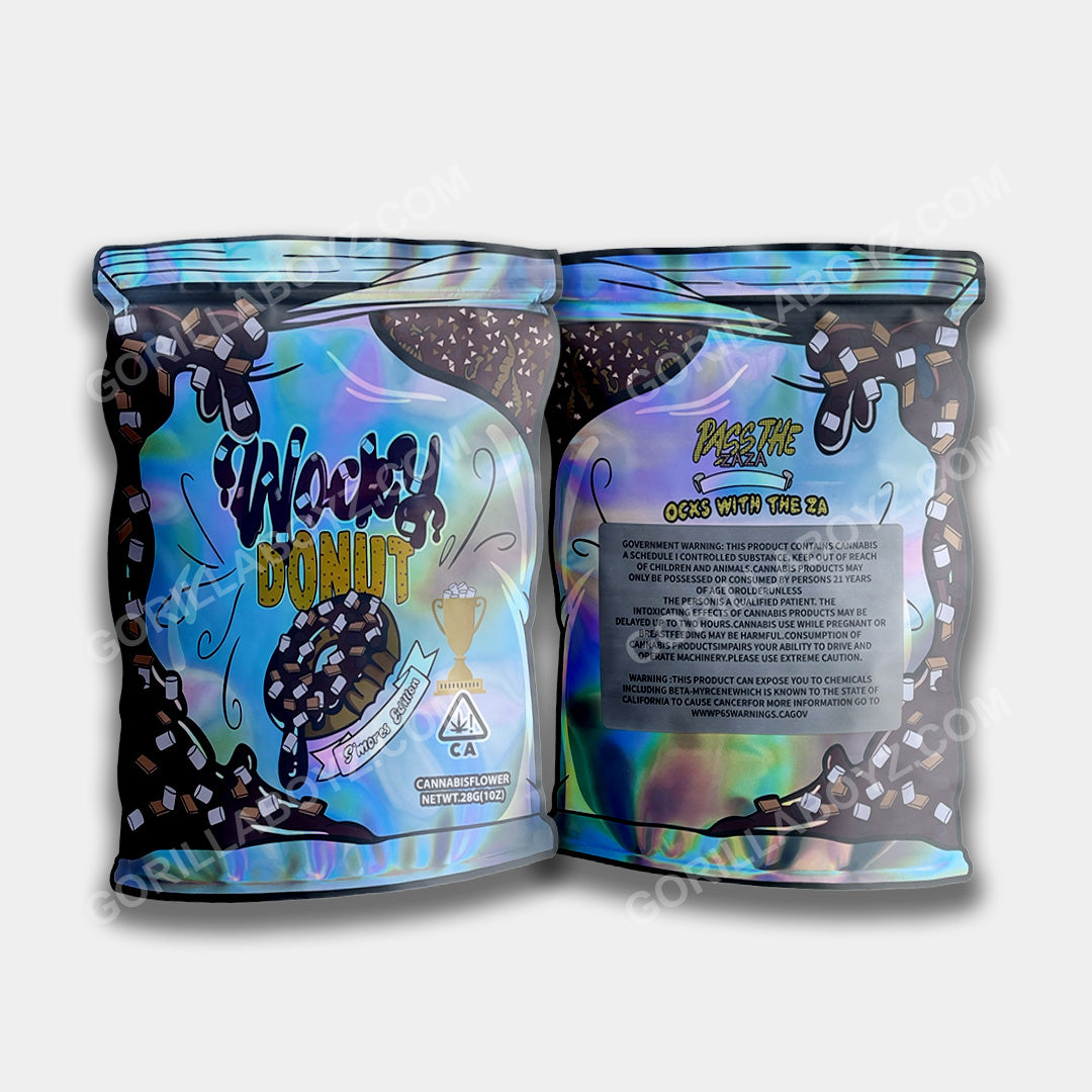 Wocky Donut 1 ounce mylar bags