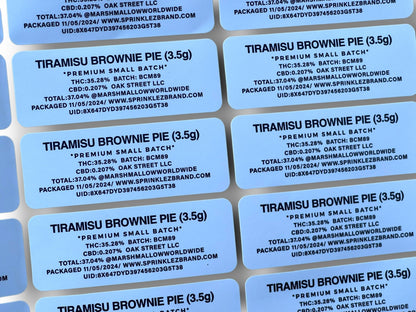 Tiramisu Brownie Pie Sprinkles Mylar Bag 3.5 Grams