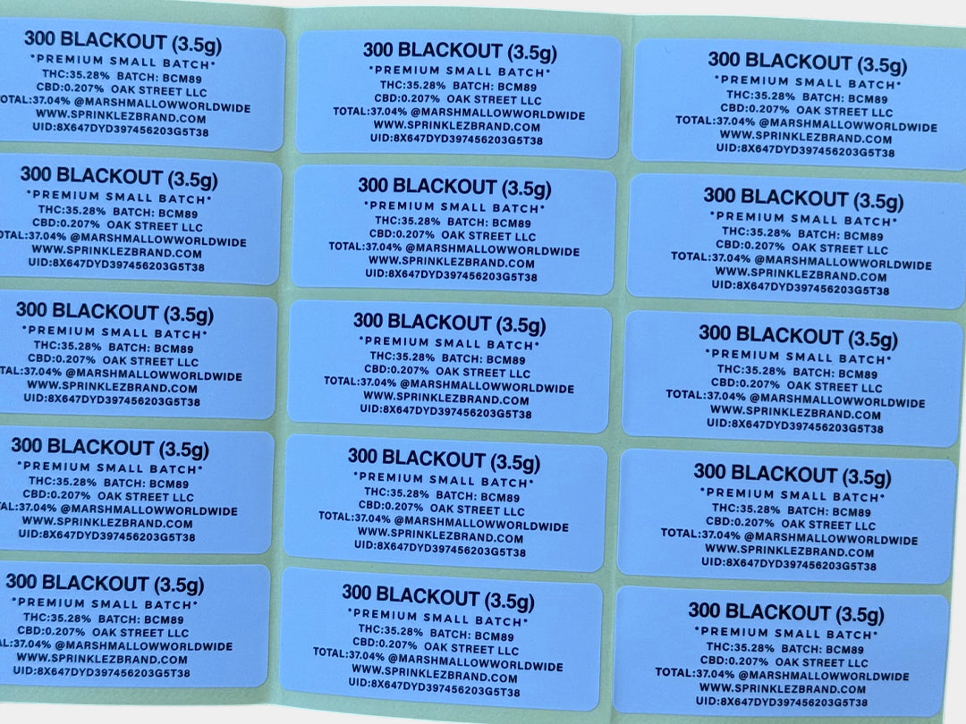 300 Blackout Zero 3.5G Sprinkelz Mylar Bag (Label & Authenticity Stickers Included)