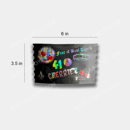 41 Cherriez (2023 Version) mylar bags 3.5 grams dimensions