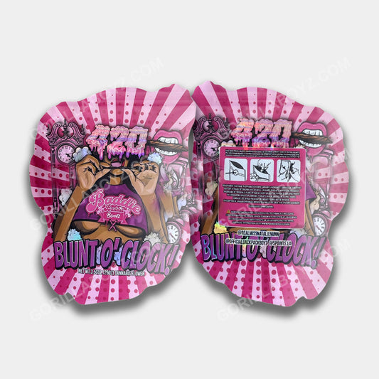 Baddie 420 Blunt O Clock 3.5 gram mylar bags