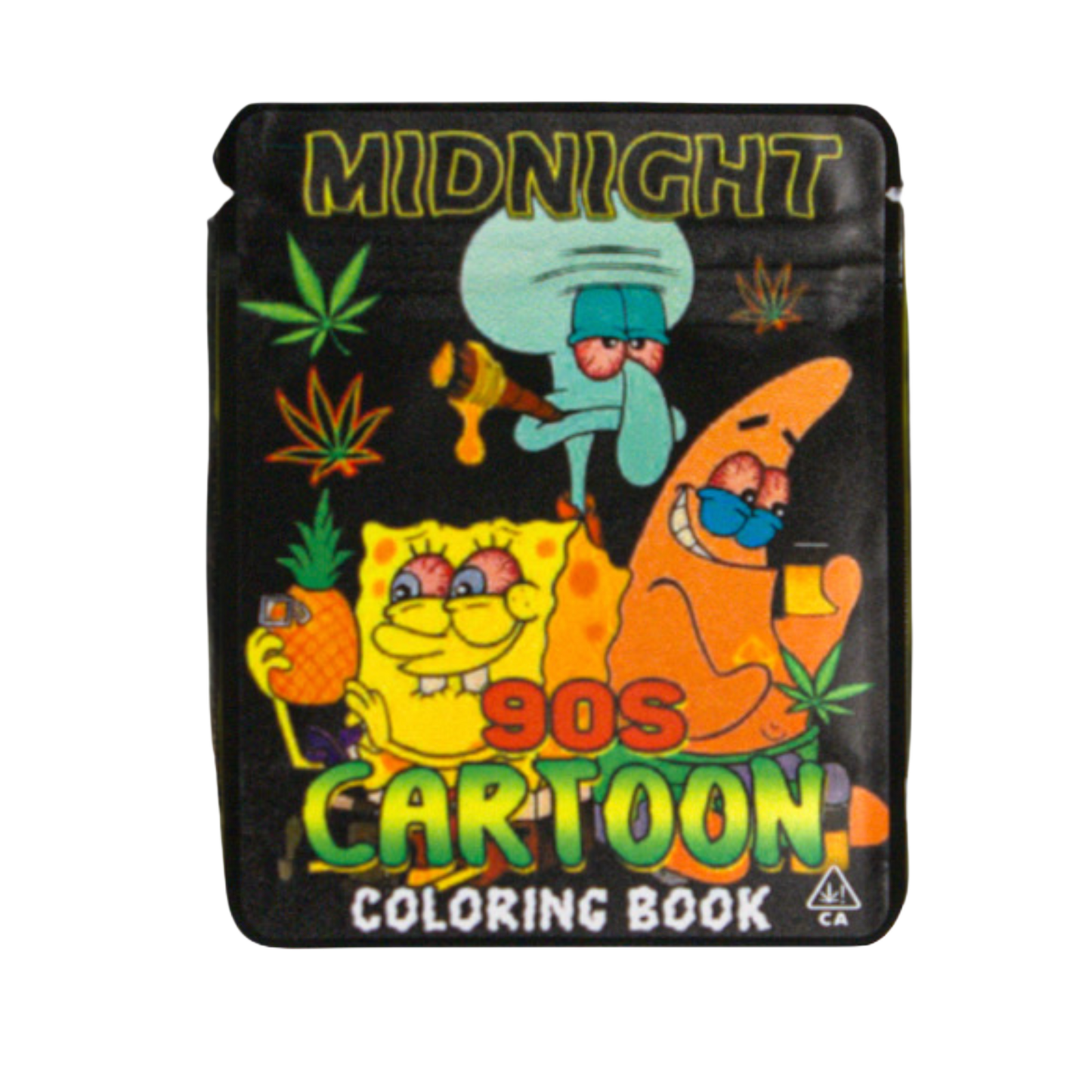 90s Cartoon Coloring Book Sticker Mylar Bag 3.5G | Smell Proof